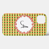 Watermelon Check Monogram iPad Mini coque (Verso (horizontal))