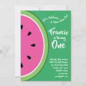 Watermelon Coloré 1er Anniversaire Cute Invitation (Devant)