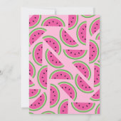 Watermelon Coloré 1er Anniversaire Cute Invitation (Dos)