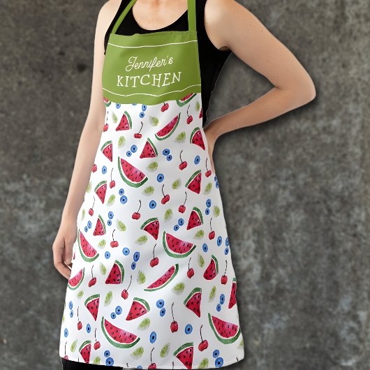 Watermelon Custom Kitchen Unisex Schort