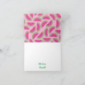 Watermelon Cute Merci 1ère carte d'anniversaire (Intérieur)