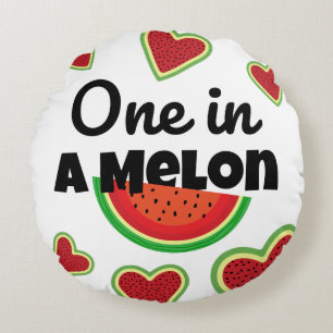 Watermelon Delft : Un dans un Melon Coussin rond
