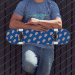 Watermelon Doodles Motif Blue Skateboard<br><div class="desc">Skateboard avec art pastèque</div>