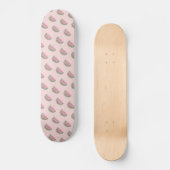 Watermelon Doodles Motif Pink Skateboard (Recto)
