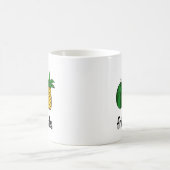 Watermelon et ananas amis Café Mug (Centre)