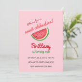 watermelon été fête d'anniversaire invitation (Debout devant)