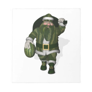 Watermelon Farmer Santa Claus Notitieblok