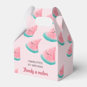 Watermelon First Birthday Bedankt a Melon Bedankdoosjes