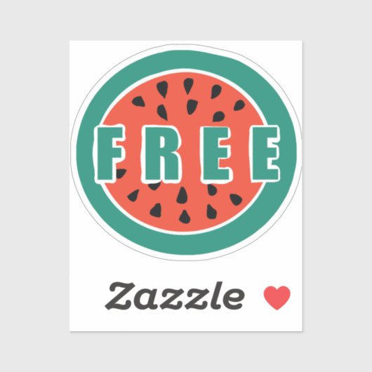 watermelon free palestine sticker, free gaza sticker (Vel)
