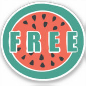 watermelon free palestine sticker, free gaza sticker (Voorkant)