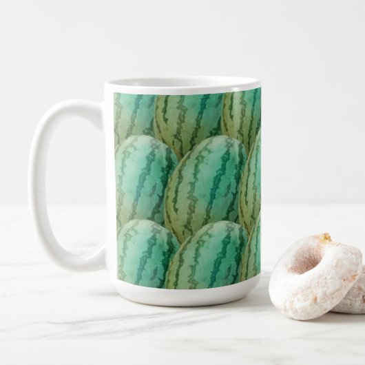 Watermelon Fruit Pattern Koffiemok (Met donut)