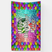 Watermelon Gepersonaliseerde karakter verjaardag b Spandoek (Verticaal)