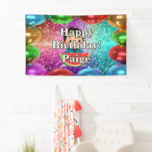 Watermelon Gepersonaliseerde karakter verjaardag b Spandoek (Insitu)