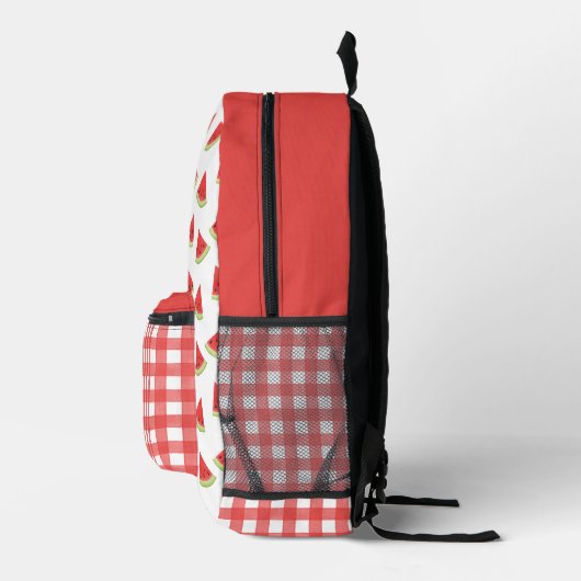 Watermelon Gingham Bedrukte Rugzak (Rechts)