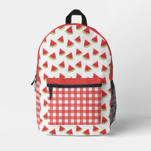 Watermelon Gingham Bedrukte Rugzak