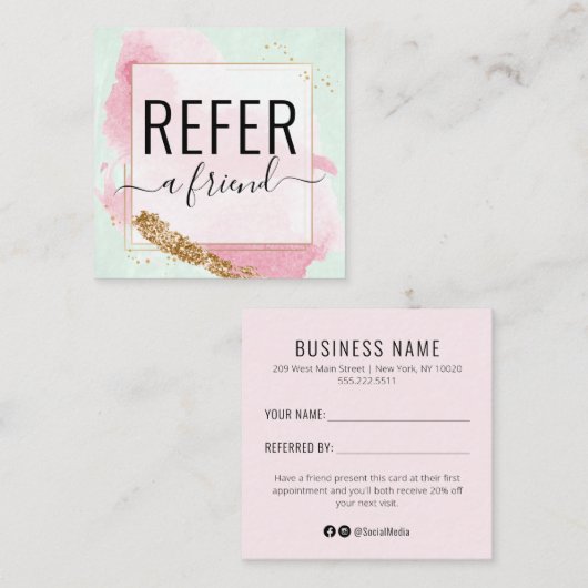 Watermelon Gold Salon Référencez Une Carte De Réfé (Devant / Derrière)