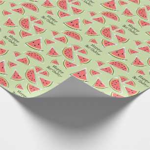 Watermelon Green Multi Happy Birthday Cadeaupapier