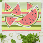 Watermelon Green Pièces Bande Texte serviette de c (Plié)