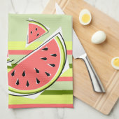 Watermelon Green Pièces Bande Texte serviette de c (Quart Plié)