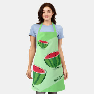 Watermelon Green Red Fruit Food Cartoon Characters Schort