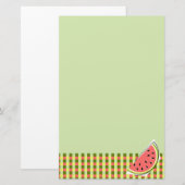 Watermelon Green Slice Check papeterie (Devant / Derrière)