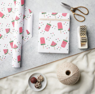 Watermelon Ice Cream Bars Pattern Birthday Cadeaupapier