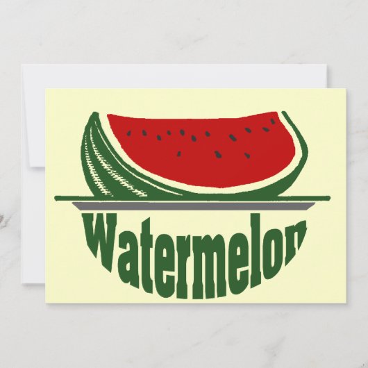 Watermelon, invitation de fête d'été, (Devant)
