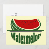 Watermelon, invitation de fête d'été, (Devant / Derrière)