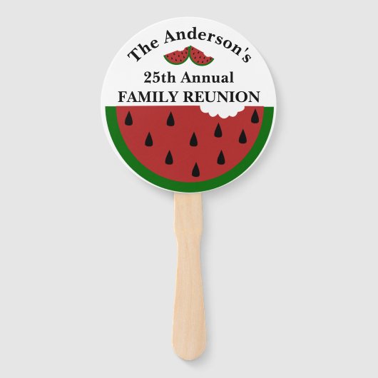 Watermelon jaarlijkse familiereünie handwaaier (Voorkant)