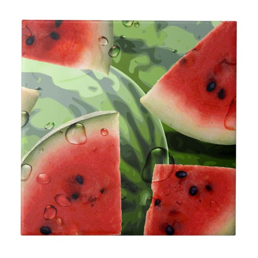 Watermelon Kitchen Tile Tegeltje (Voorkant)