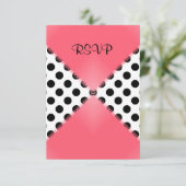 WATERMELON MODERN SPOT WEDDING RSVP KAARTJE (Staand voorkant)