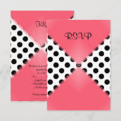 WATERMELON MODERN SPOT WEDDING RSVP KAARTJE (Voorkant / Achterkant)