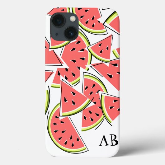 Watermelon 'Monogram' iPad Mini coque vertical (Verso)