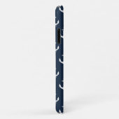 Watermelon Monogrammed Navy Blue Anchor Pattern Case-Mate iPhone Case (Achterkant/rechts)