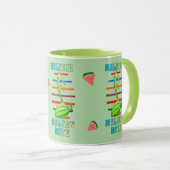 WATERMELON MUSIC FUSION DESIGNED MUG  MOK (Voorkant rechts)