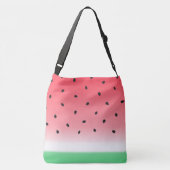 Watermelon Ombre Stripes Crossbody Tas (Achterkant)