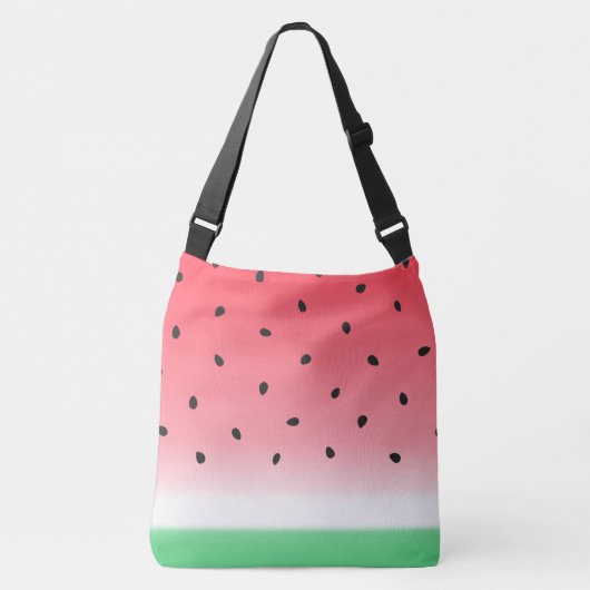 Watermelon Ombre Stripes Crossbody Tas (Voorkant)