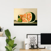 Watermelon on a Plate - American Fine Art Poster (Bureau à domicile)