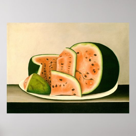 Watermelon on a Plate - American Fine Art Poster (Devant)