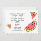 Watermelon Pièces Summer BQ invitation horizontale (Dos)