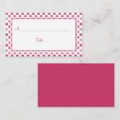 Watermelon Pink Polka Dot Mariage Cartes de Place (Devant / Derrière)