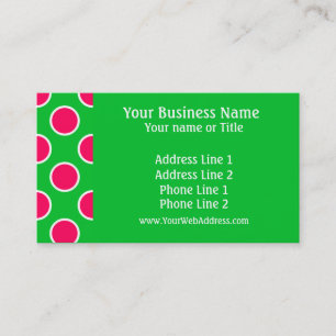 Watermelon Polka Dots Visitekaartje