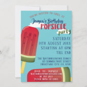 Watermelon Popsicle Party Anniversaire Invitation (Devant)