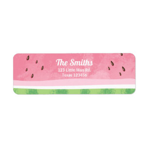 Watermelon Return Address Label Melon Party Fruit