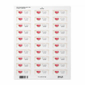 Watermelon Return Address Label Melon Party Fruit (Full Sheet)