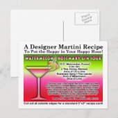 WATERMELON ROSEMARY GIN SOUR COCKTAIL CARTE DE REC (Devant / Derrière)
