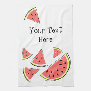Watermelon serviette de cuisine en texte