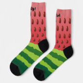 Watermelon Slice Background Socks Sokken (Links)