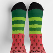 Watermelon Slice Background Socks Sokken (Top)