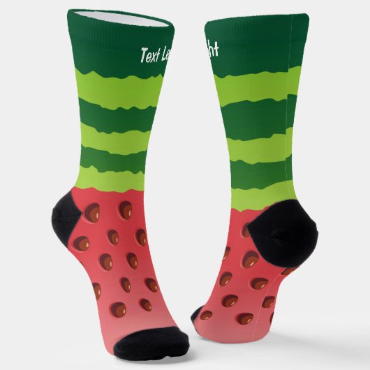 Watermelon Slice Background Socks Sokken (Gebogen)